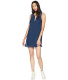 Bcbgeneration Front Cut Out Ruffle Dress (dark Navy) Women's Dress