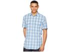 Filson Twin Lakes Sport Short Sleeve Shirt (sky/ivory/navy) Men's Clothing