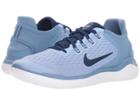 Nike Free Rn 2018 (aluminum/blue Void/work Blue/white) Women's Running Shoes