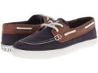 Polo Ralph Lauren Kids Sander (big Kid) (navy Canvas/tan Leather) Boys Shoes