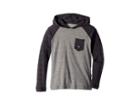 Quiksilver Kids Michi Hooded Long Sleeve (big Kids) (dark Grey Heather) Boy's Long Sleeve Pullover