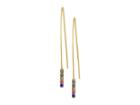 Rebecca Minkoff Hardwire Threader Earrings With Pave Stick (gold/bright Multi) Earring