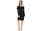 Lilly Pulitzer Moda Off-the-shoulder Sweater Dress (onyx) Women's Dress
