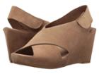 Johnston & Murphy Tori Cross Band Wedge (taupe Suede) Women's Wedge Shoes