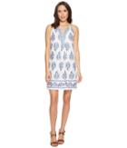 Tommy Bahama Paley's Paisley Short Dress (cobalt Sea) Women's Dress