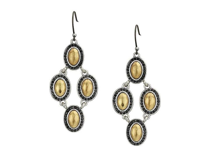 Lucky Brand Pave Gem Chandelier Earrings (two-tone) Earring