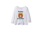 The Original Retro Brand Kids Fryday Everyday 3/4 Tri-blend Pullover (big Kids) (white) Girl's Sweater