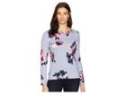Joules Harbour Printed Jersey Top (dusk Grey Winter Floral) Women's Clothing