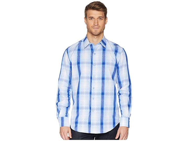 Robert Graham Tonga Long Sleeve Woven Shirt (blue) Men's Clothing