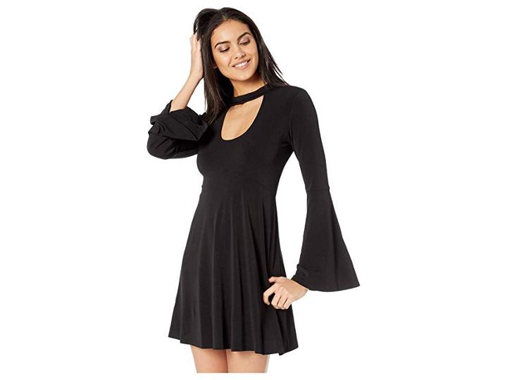 Bcbgeneration Mock Neck Cutout Dress (black) Women's Dress