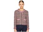 Boutique Moschino Tweed Jacket (fantasy Print Pink) Women's Coat