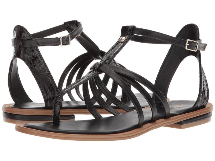 Isola Marica (black Snake Print/goat Light Pull-up) Women's Dress Sandals