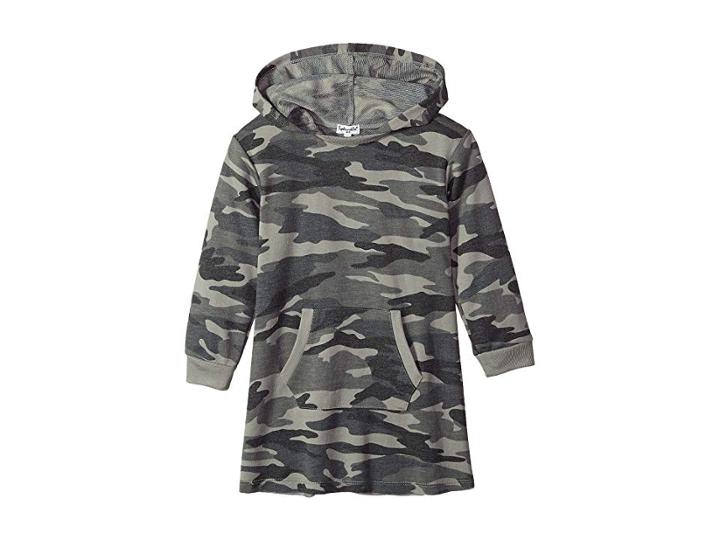 Splendid Littles Always Camo Dress W/ Hood (little Kids) (dusty Olive Camo) Girl's Dress