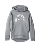 Nike Kids Therma Basketball Pullover Hoodie (little Kids/big Kids) (cool Grey/white) Boy's Sweatshirt