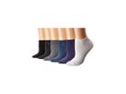 Lauren Ralph Lauren 6-pack Flat Knit Ultra Low Cut Socks (purple) Women's Crew Cut Socks Shoes