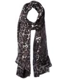 Vince Camuto Leopard Ombre Oblong Scarf (snow) Scarves