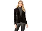 Juicy Couture Track Velour Solid Blazer (pitch Black) Women's Jacket