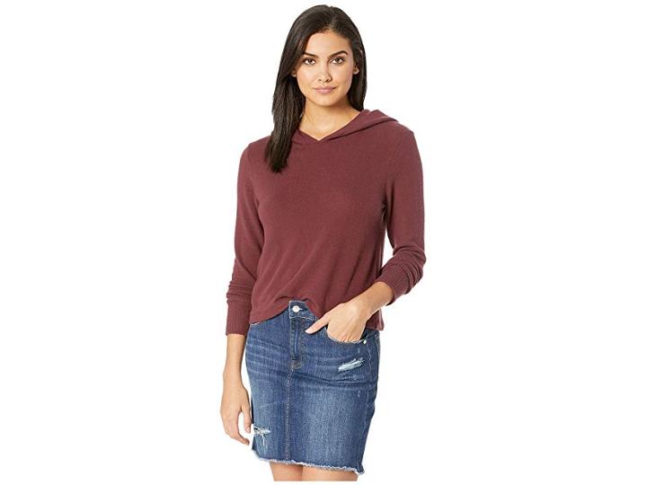 Lna Brushed Cameron Hoodie (heather Rust) Women's Sweatshirt