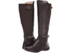 Hush Puppies Bria Tall Boot (dark Brown Pu) Women's Dress Pull-on Boots