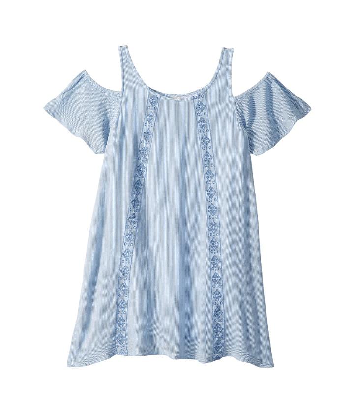 O'neill Kids Arie Cold Shoulder Dress (big Kids) (white) Girl's Dress