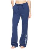 Life Is Good Evolved Classic Lig Fleece Lounge Pant (darkest Blue) Women's Fleece