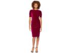 Vince Camuto Velvet Elbow Sleeve Dress W/ Shirring (fuchsia) Women's Dress