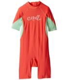 O'neill Kids O'zone Uv Spring Wetsuit (infant/toddler/little Kids) (grapefruit/mint/white) Kid's Wetsuits One Piece