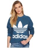 Adidas Originals Oversized Sweater (dark Steel) Women's Sweater