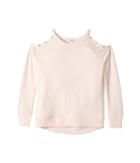 Splendid Littles Grommet Cold Shoulder Sweatshirt (big Kids) (light Pink) Girl's Sweatshirt