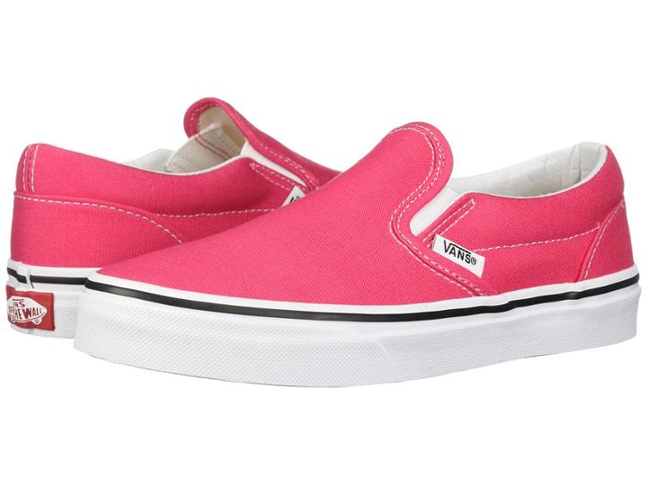 Vans Kids Classic Slip-on (little Kid/big Kid) (azalea/true White) Girls Shoes