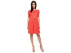Jessica Simpson Lace Fit And Flare Dress (coral) Women's Dress