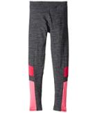Adidas Kids Invincible Tights (big Kids) (grey/pink) Girl's Casual Pants