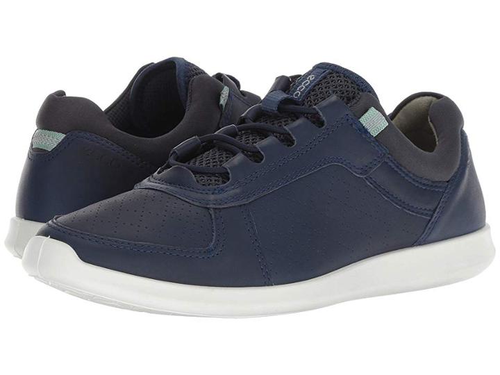 Ecco Sense Toggle (true Navy Yak Leather) Women's Lace Up Casual Shoes