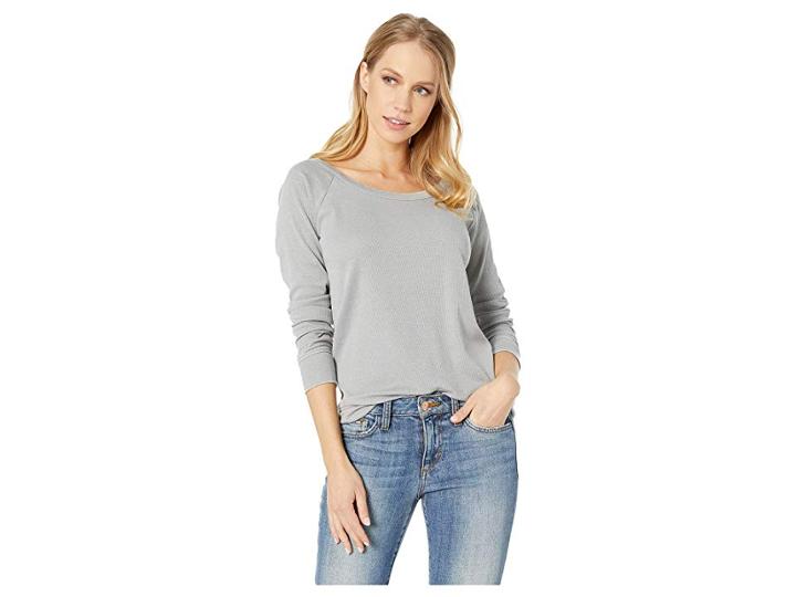 Chaser Vintage Rib Raglan Pullover (coin) Women's Long Sleeve Pullover