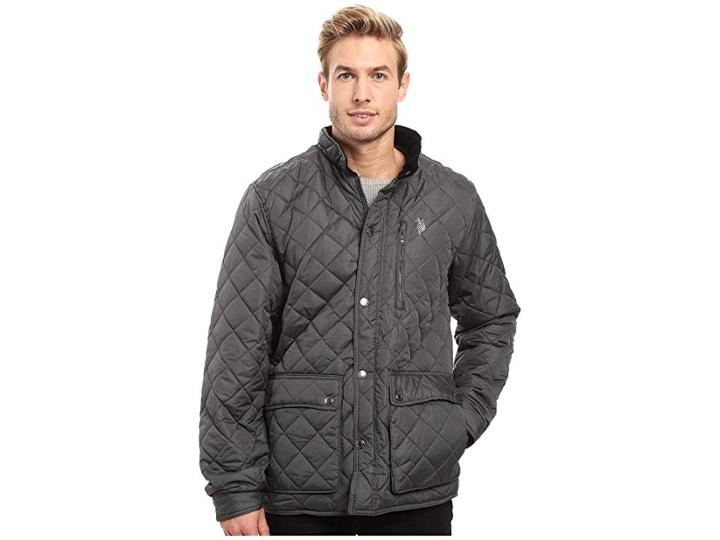 U.s. Polo Assn. Diamond Quilted Jacket (dark Shadow) Men's Coat