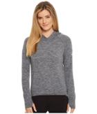 Asics Flex Sweat Pullover Hoodie (performance Black Heather) Women's Sweatshirt