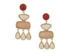 Lucky Brand Set Stone Statement Earrings (gold) Earring