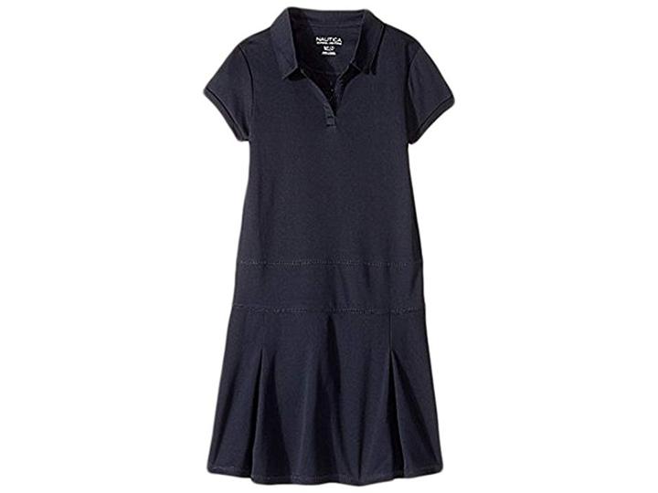 Nautica Kids Girls Plus Short Sleeve Performance Dress (big Kids) (su Navy) Girl's Dress