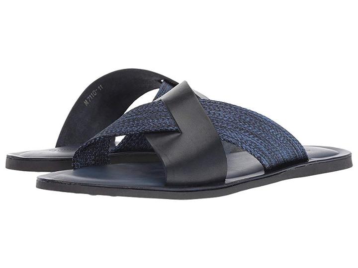 Massimo Matteo Crisscross Slide (blue Jeans) Men's Sandals