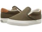 Vans Kids Slip-on 59 (infant/toddler) ((flannel) Dusty Olive) Boys Shoes