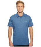Columbia Cullman Crest Polo (carbon/yacht) Men's Short Sleeve Pullover