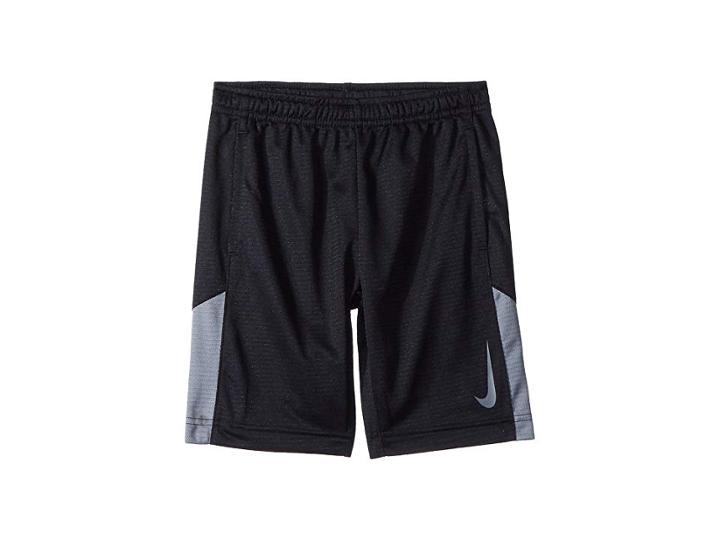 Nike Kids Accelerate Shorts (little Kids) (black Denim/ice Blue) Boy's Shorts