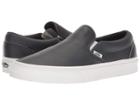 Vans Classic Slip-ontm ((leather) Asphalt/blanc De Blanc) Skate Shoes