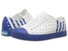 Native Kids Shoes Jefferson Block (toddler/little Kid) (shell White/victoria Blue/victoria Stripe) Kids Shoes