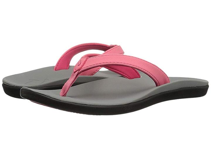 Olukai Kids Ho'opio (toddler/little Kid/big Kid) (guava Jelly/pale Grey) Girls Shoes
