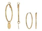 Steve Madden 3 On Hoop Circle In Out Earrings (gold) Earring
