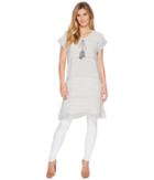 B Collection By Bobeau Bethie Tunic With Beaded Detail (ivory) Women's Clothing