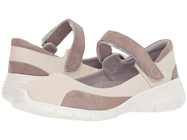 Hush Puppies Cypress Mary Jane (birch Leather/suede) Women's Hook And Loop Shoes