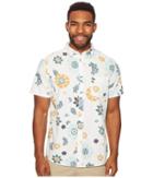 Quiksilver Short Sleeve Sunset Floral Woven (white Sunset Floral) Men's Clothing