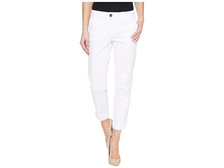 Jag Jeans Creston Ankle Crop In Bay Twill (white) Women's Casual Pants